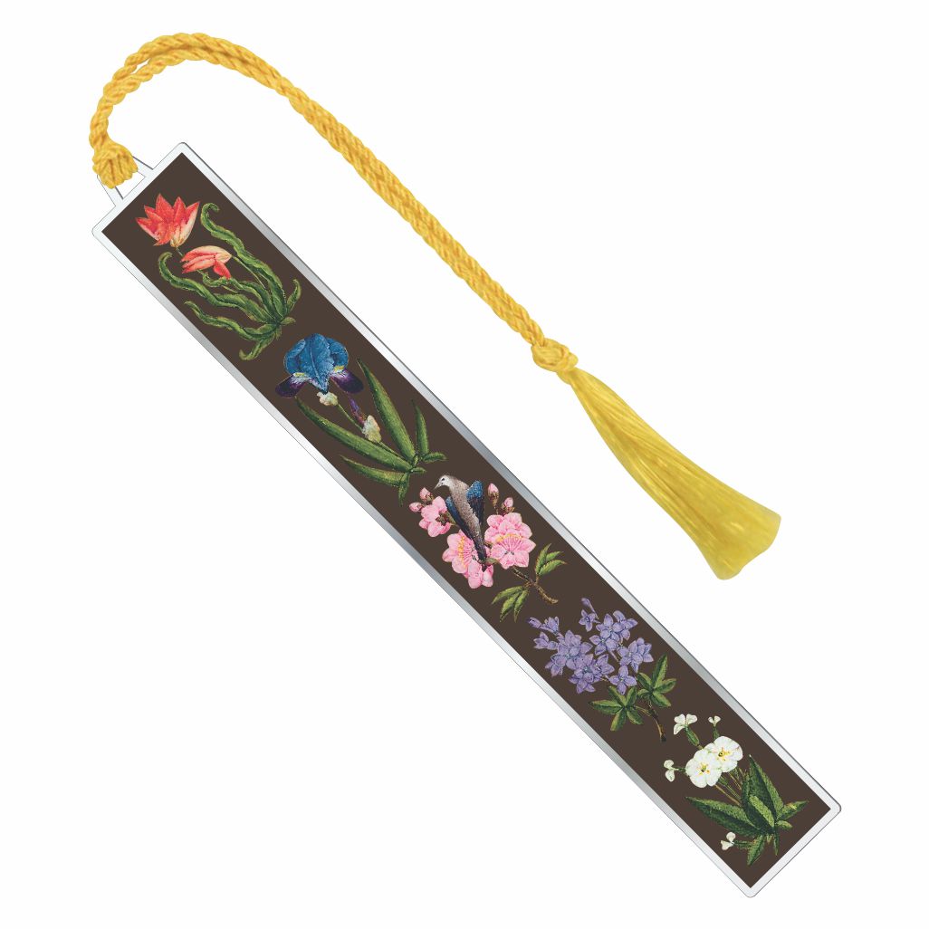 Persian Flowers Metal Bookmark