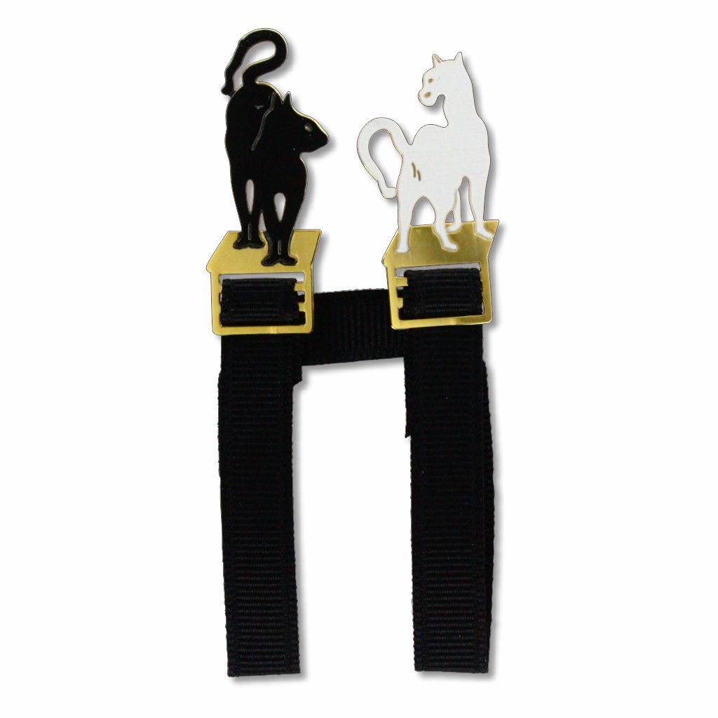 Two-piece metal bookmark inspired by The Cats’ Rendezvous (1868), a lithograph by French artist Édouard Manet, a pioneering figure in the transition from realism to impressionism.