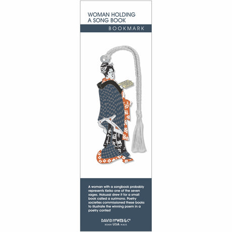 Japanese Woman Holding A Song Book Metal Bookmark