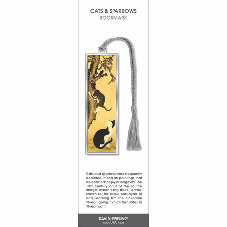 Cats & Sparrows Metal Bookmark