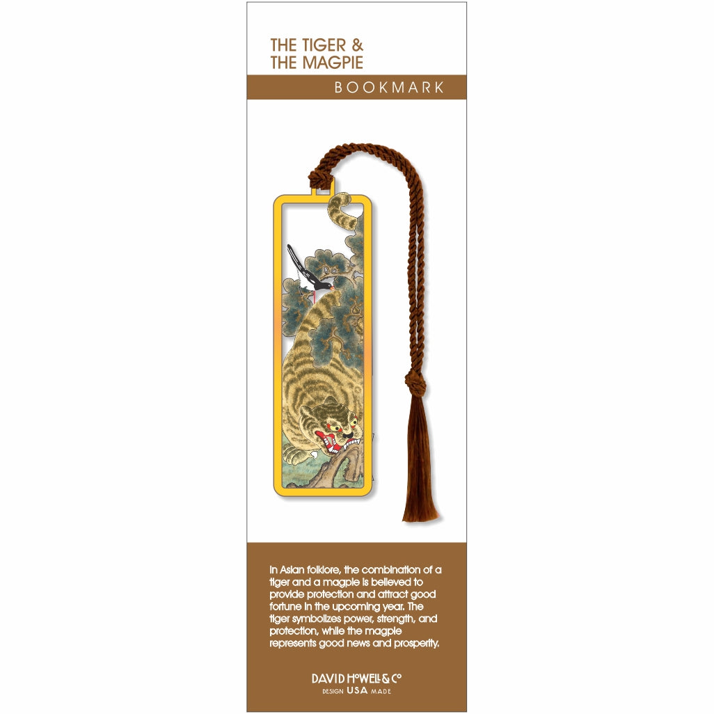 The Tiger & The Magpie Metal Bookmark