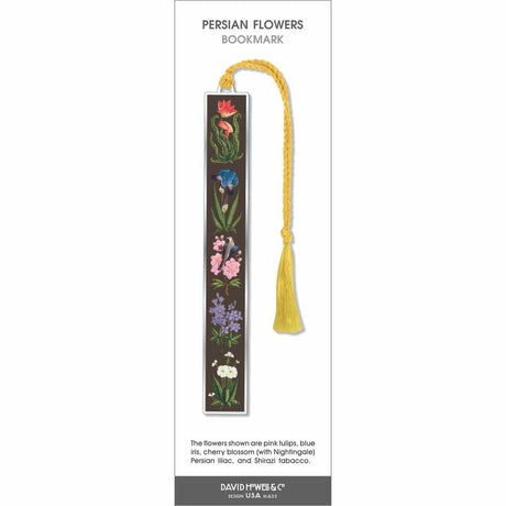 Persian Flowers Metal Bookmark