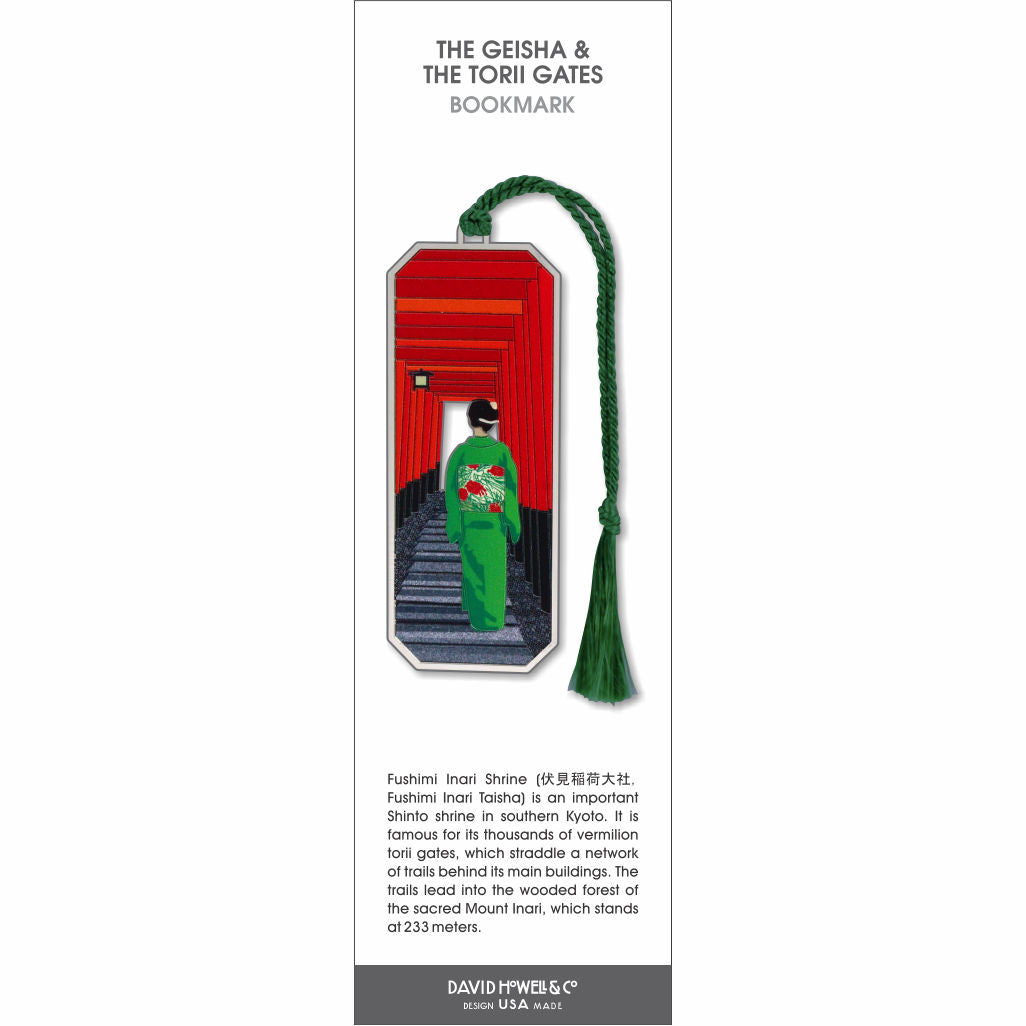 The Geisha & The Torii Gates Metal Bookmark