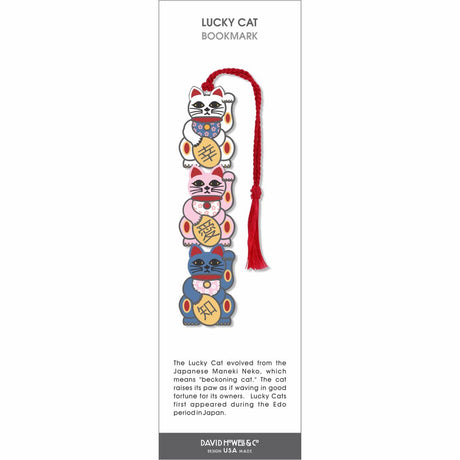 Lucky Cat Metal Bookmark