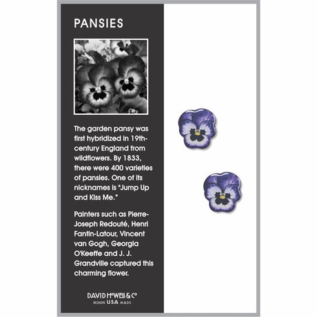 Pansies Earrings