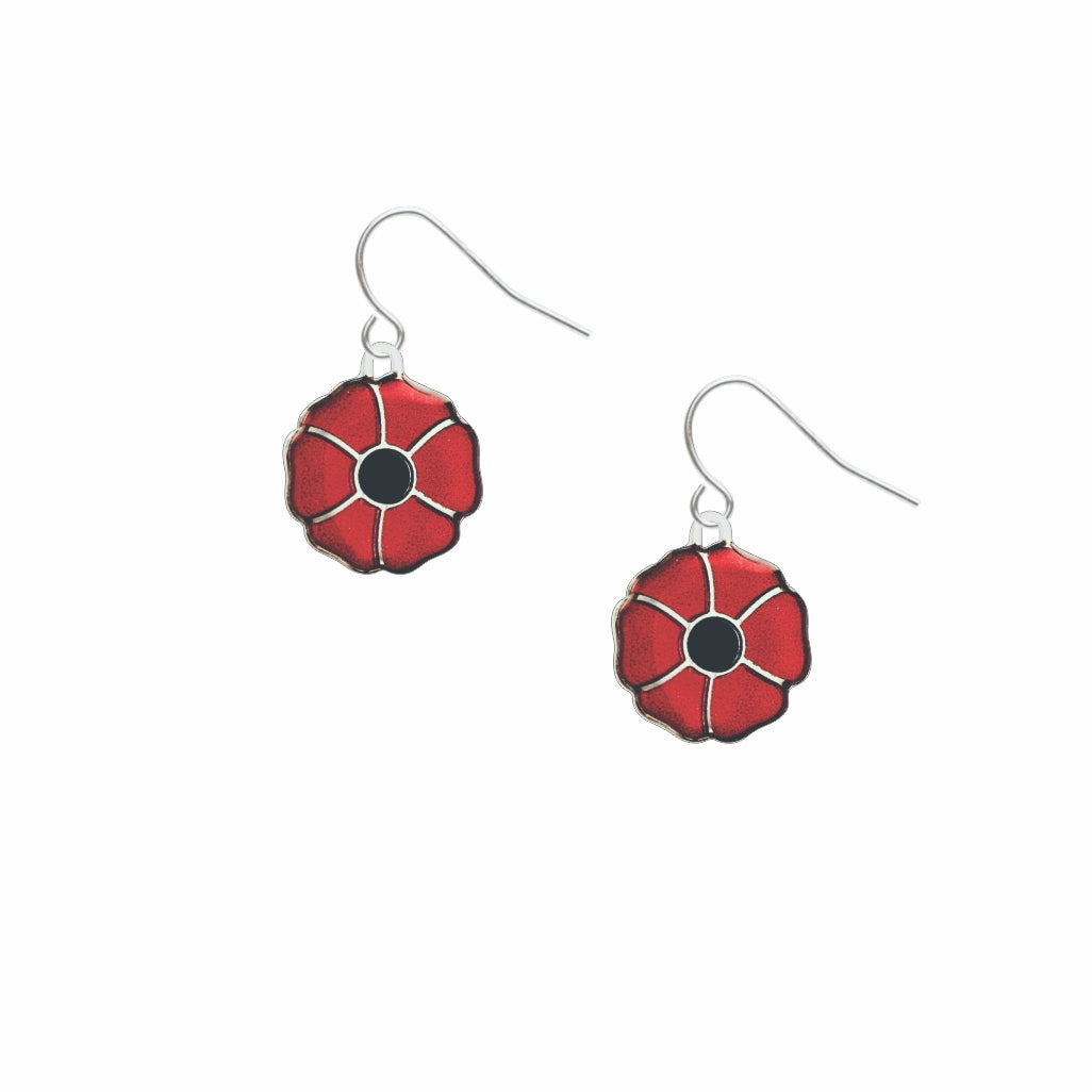 Red Poppy Earrings