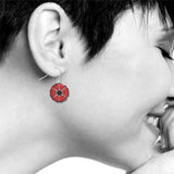 Red Poppy Earrings