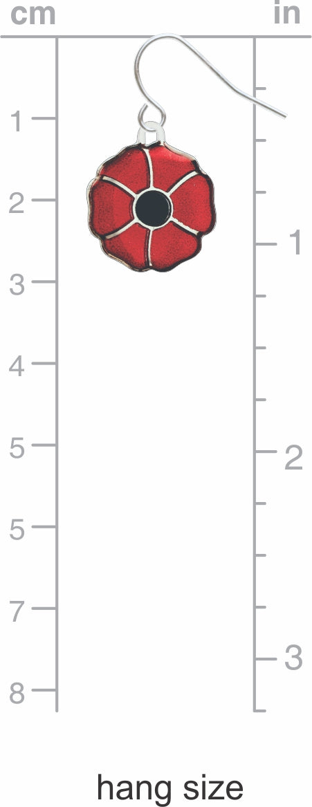 Red Poppy Earrings