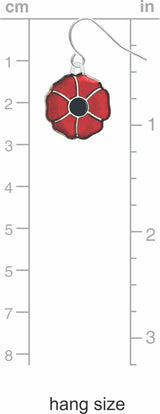 Red Poppy Earrings