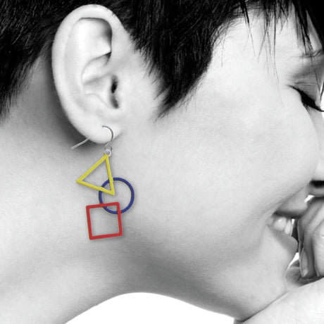 Kandinsky - Triangle, Circle & Square  Earrings